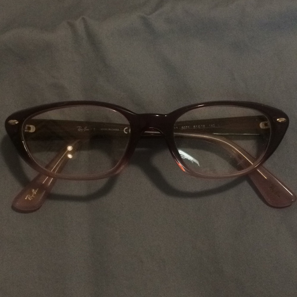 RayBan purple gradient cat eye.
